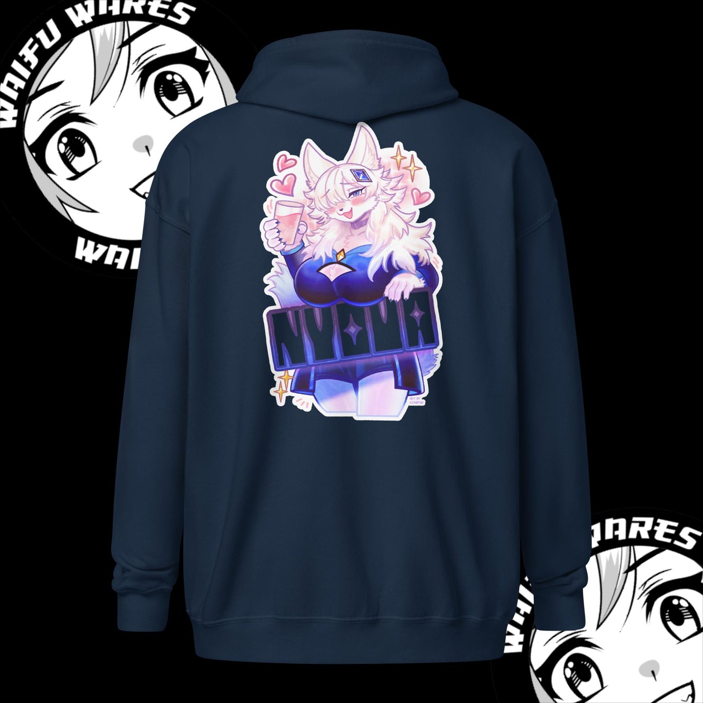 Waifu Wares Nyova Nebula Unisex heavy blend zip hoodie