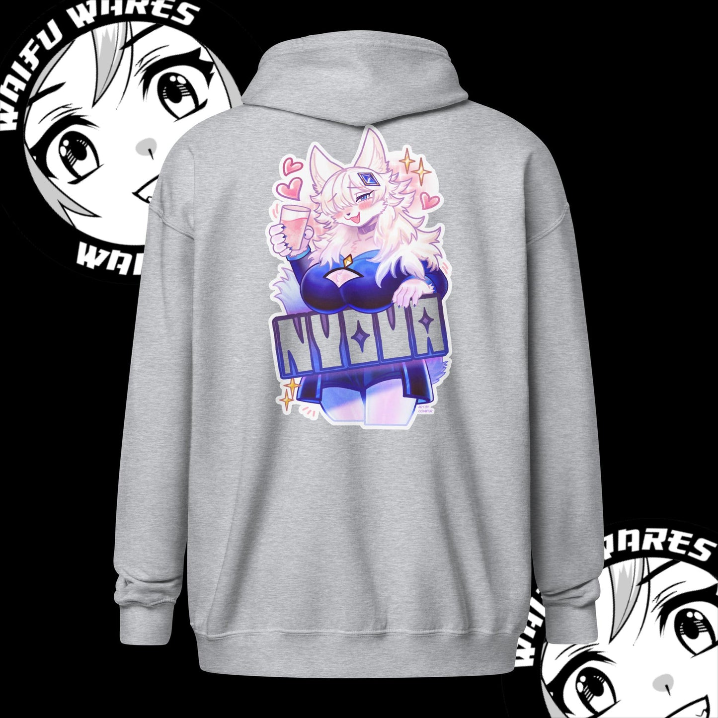 Waifu Wares Nyova Nebula Unisex heavy blend zip hoodie